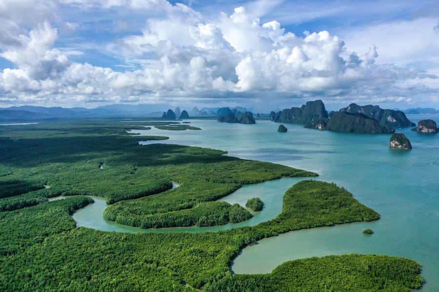 Phang Nga Bay Thailand Tour Phuket Mangroves Drone