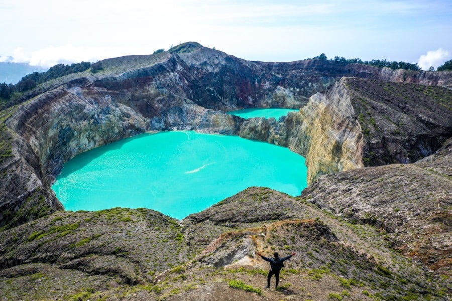 Best Hikes In Indonesia Volcano Hike Trail Kelimutu Twin Lakes Flores National Park