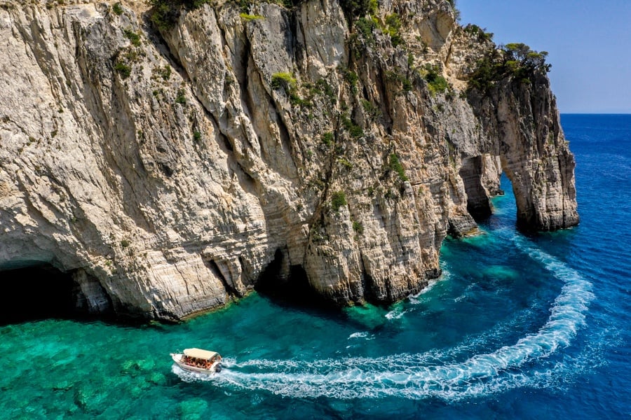 Zakynthos Greece Island Keri Caves Drone
