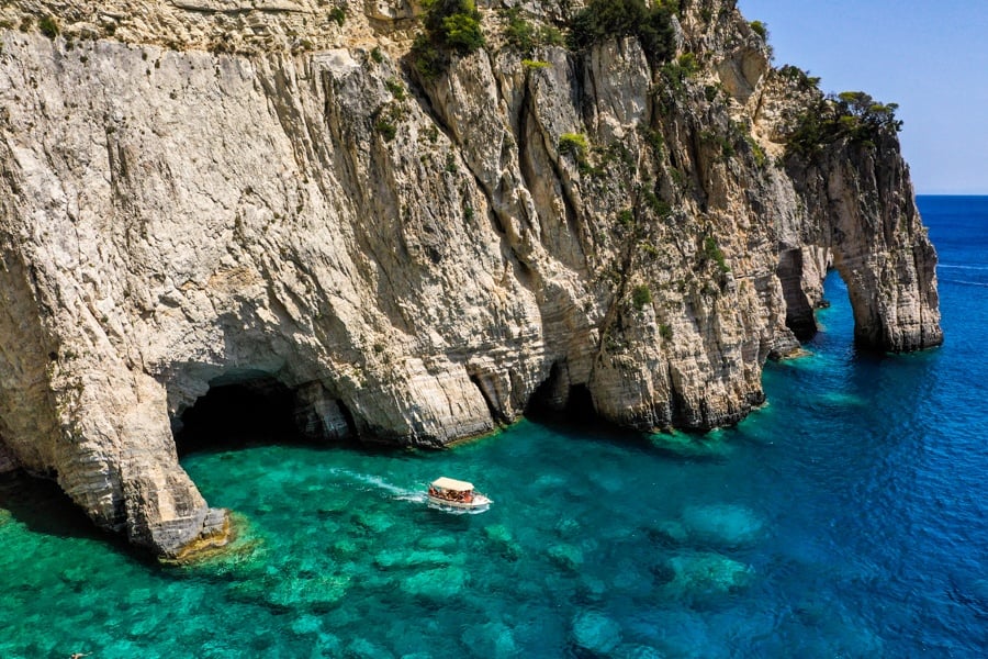 Zakynthos Greece Island Keri Caves Drone