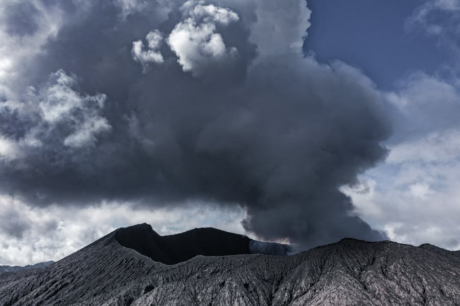 Gunung Dukono Volcano Drone Maluku Indonesia