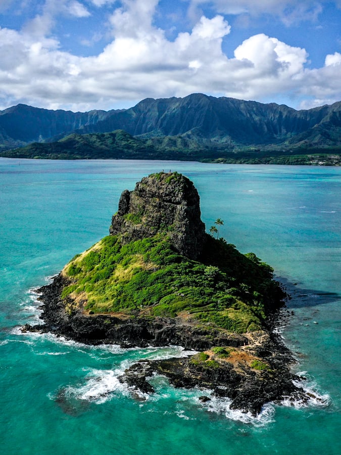 Best Things To Do In Oahu Hawaii Fun Couples Free Chinaman's Hat Island (Mokolii Island) Chinamans Hat Drone