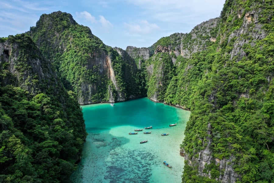 Phi Phi Island Thailand Travel Guide Koh Phi Phi Islands Phuket Krabi Pileh Lagoon Drone