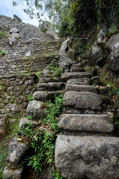 Huayna Picchu Hike Machu Picchu Stairs Of Death Peru Wayna Picchu Mountain