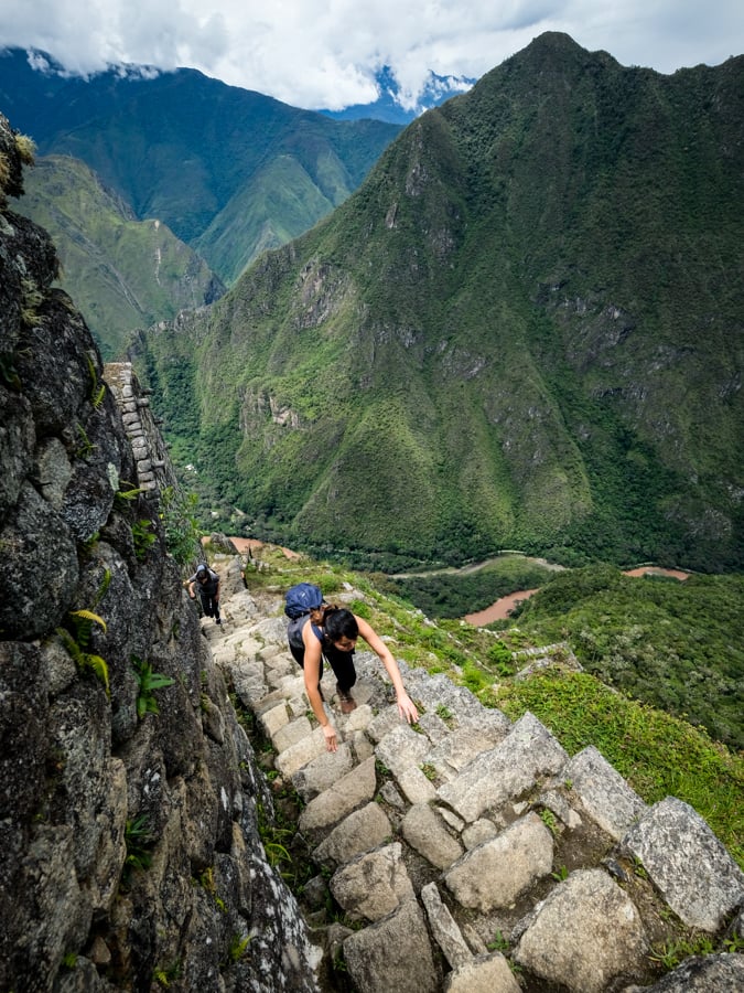 Huayna Picchu Hike Machu Picchu Stairs Of Death Peru Wayna Picchu Mountain