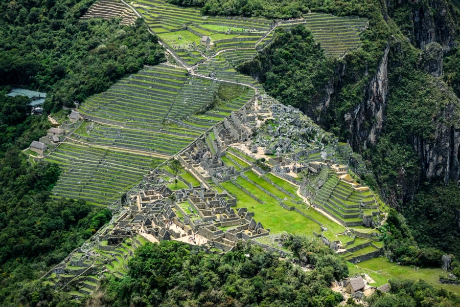 Machu Picchu Ruins Citadel From Above