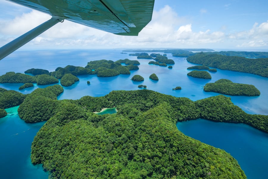 Palau Scenic Flight Rock Islands