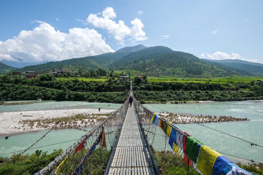 Phochu River Suspension Bridge Punakha Bhutan Travel Itinerary 7 Days Best Things To Do