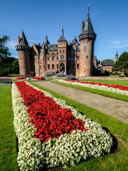 Castle De Haar Kasteel Utrecht Amsterdam Netherlands Garden Flowers
