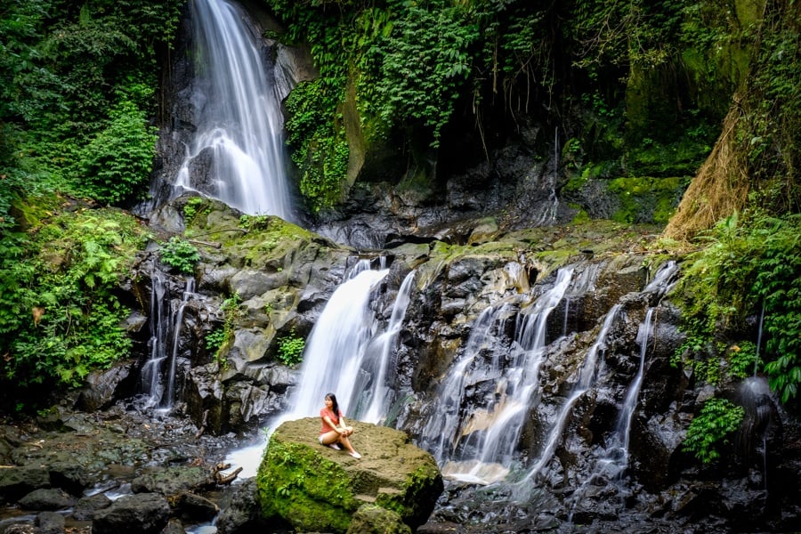 Taman Sari Waterfall Pengibul in Bali