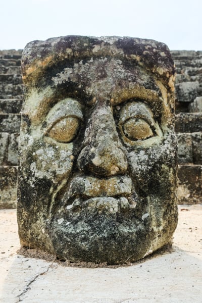 Carved Statue Face