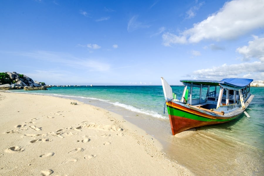 Belitung island in Indonesia