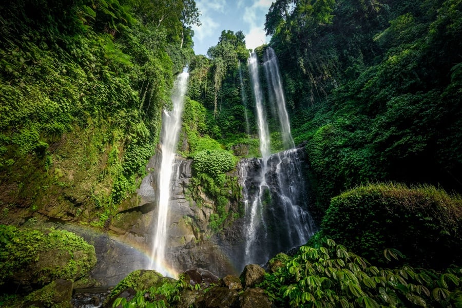 Bali waterfall in Indonesia
