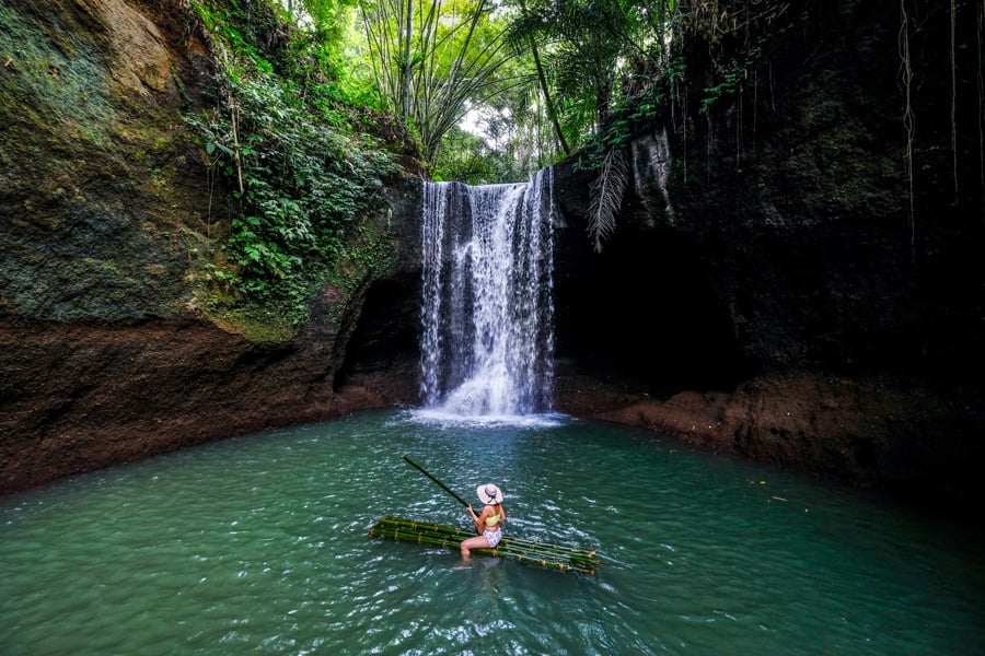 Suwat Waterfall raft in Bali