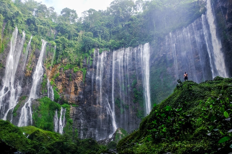 Tumpak Sewu Waterfall Up Close East Java