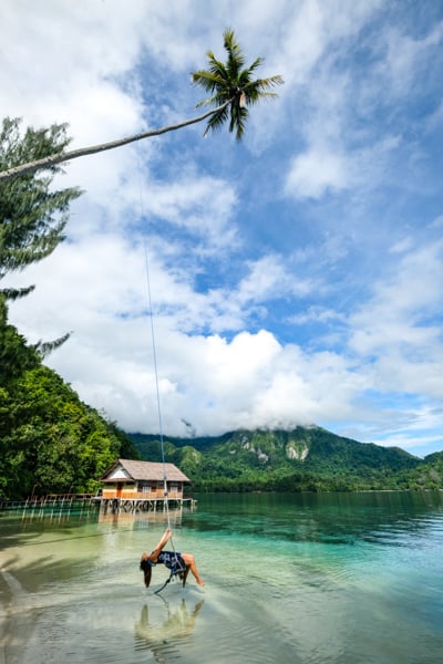 Ora Beach Resort Seram Island Maluku Indonesia Tree Swing