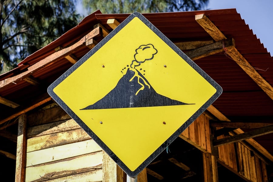 Volcano X-ing Sign
