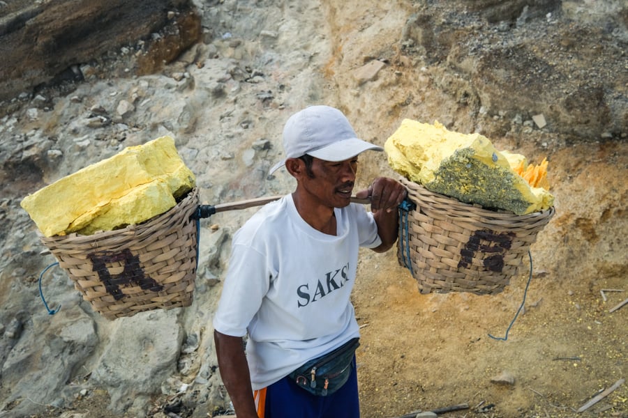 Sulfur Miner Banyuwangi Indonesia