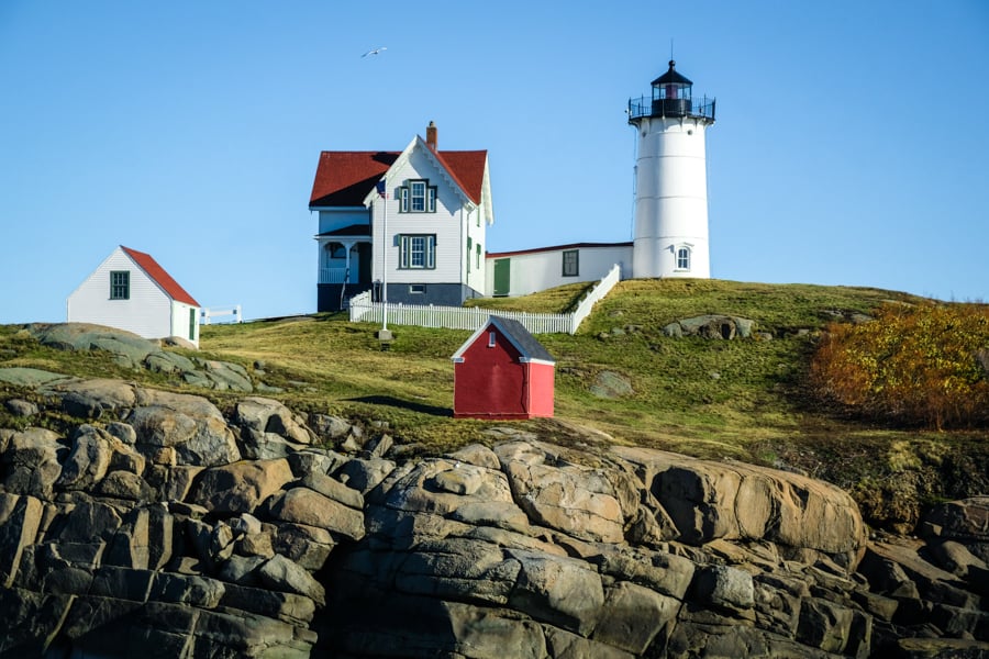 Maine Lighthouses Best Lighthouses In Maine Cape Neddick Nubble Light