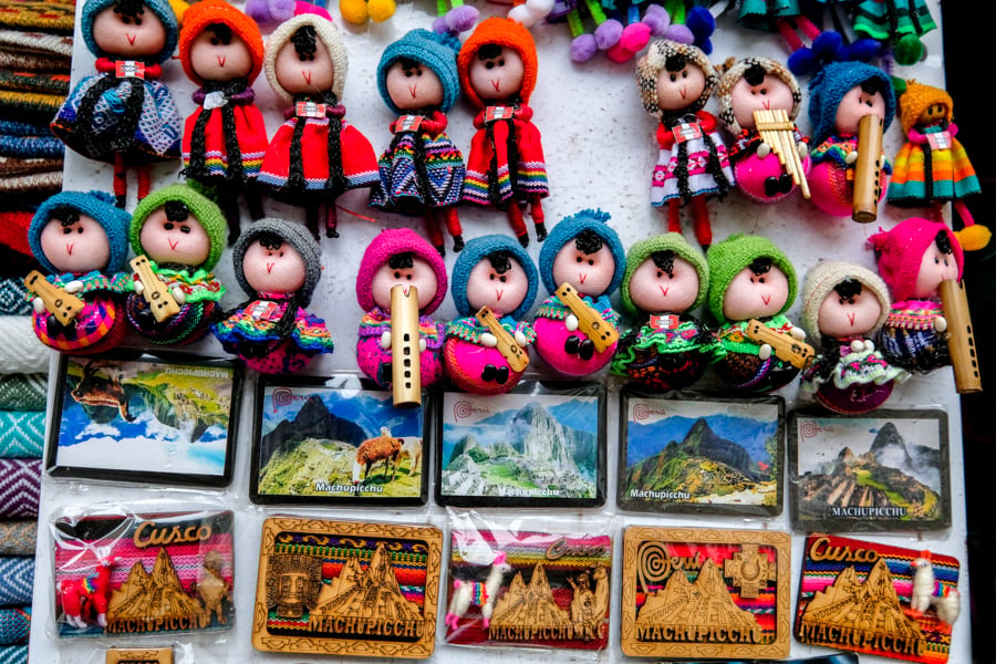 Peruvian Peru Souvenirs Pueblo Aguas Calientes