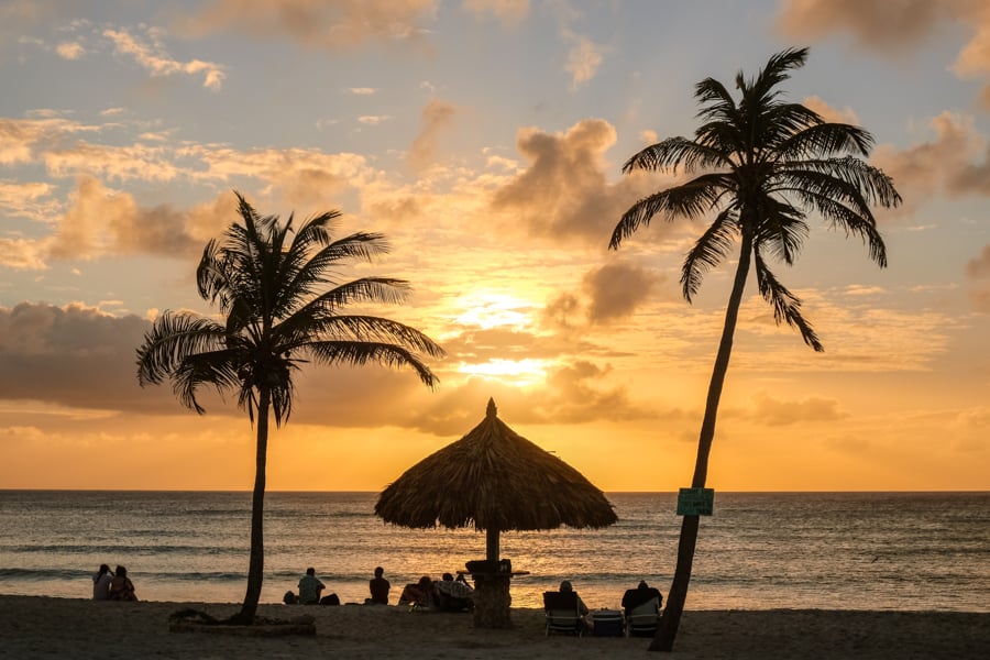 Best Aruba Beaches Sunset Arashi Beach