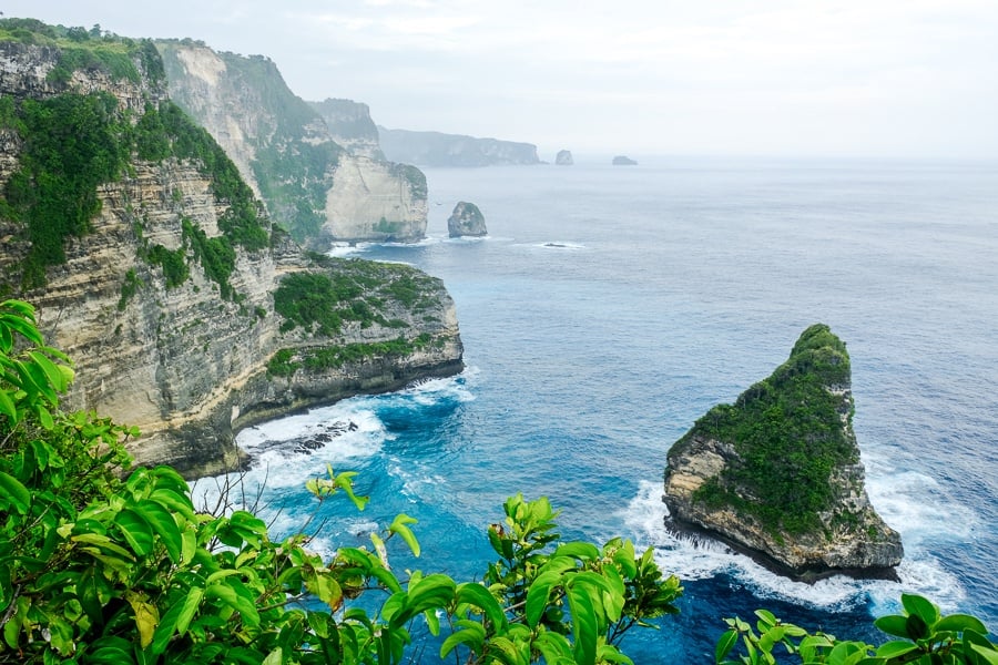 Sea cliffs at Banah Cliff Point in Nusa Penida, Bali