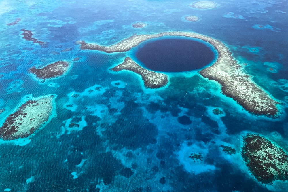 Great Blue Hole Belize Flight Tropic Air