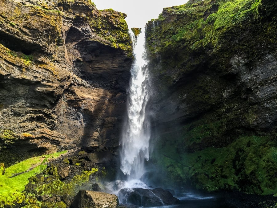 Kvernufoss Waterfall in Iceland